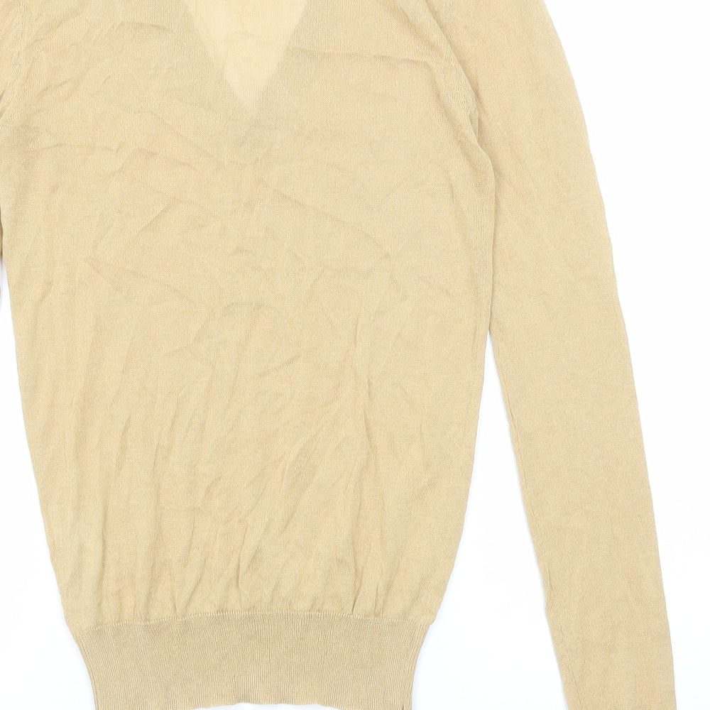 Womens UK Size S Zara Beige Pullover Jumper