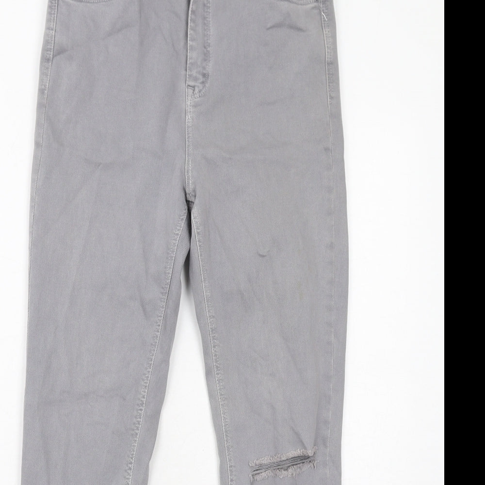 Womens UK Size 12 Stradivarius Regular Fit Skinny Grey Jeans
