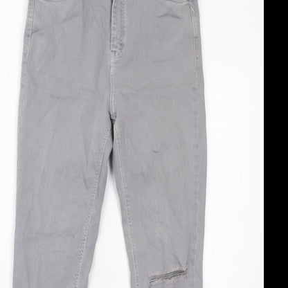 Womens UK Size 12 Stradivarius Regular Fit Skinny Grey Jeans