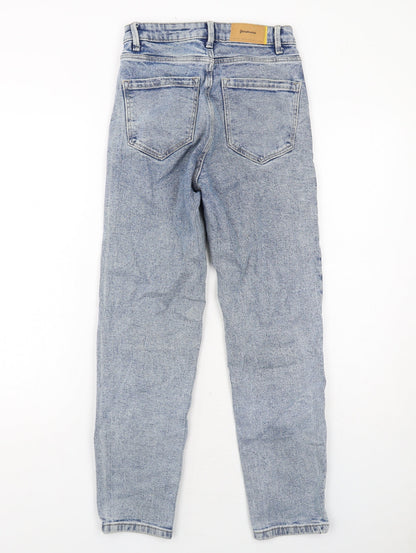 Stradivarius Womens Blue Cotton Skinny Jeans Size 6 Regular Zip