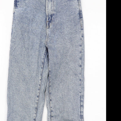 Stradivarius Womens Blue Cotton Skinny Jeans Size 6 Regular Zip