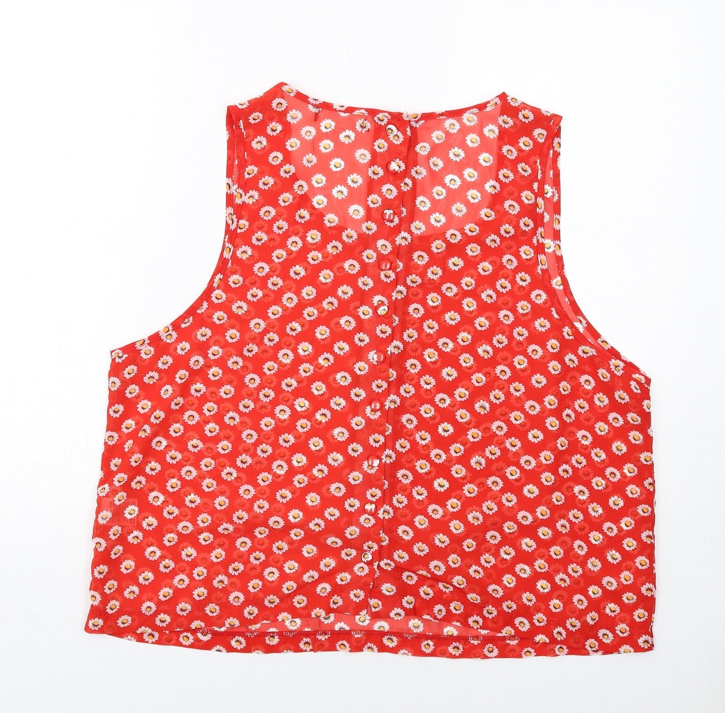 Womens UK Size 18 Select Red Cropped Tank