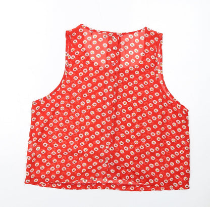 Womens UK Size 18 Select Red Cropped Tank