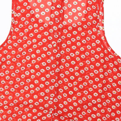Womens UK Size 18 Select Red Cropped Tank
