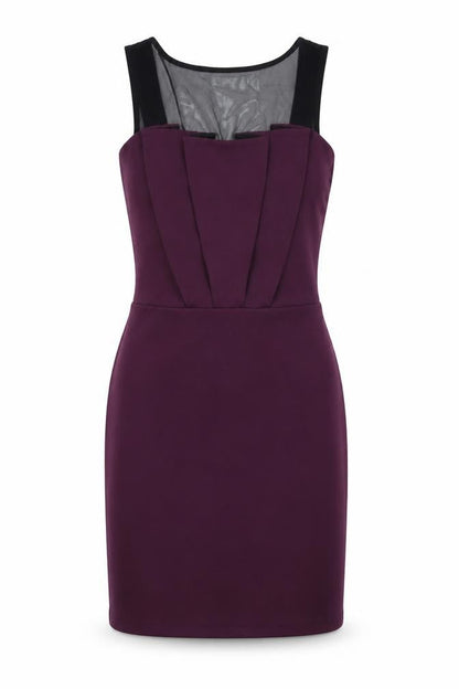 Miss Selfridge Womens Purple Polyester Shift Size 8 Square Neck Pullover