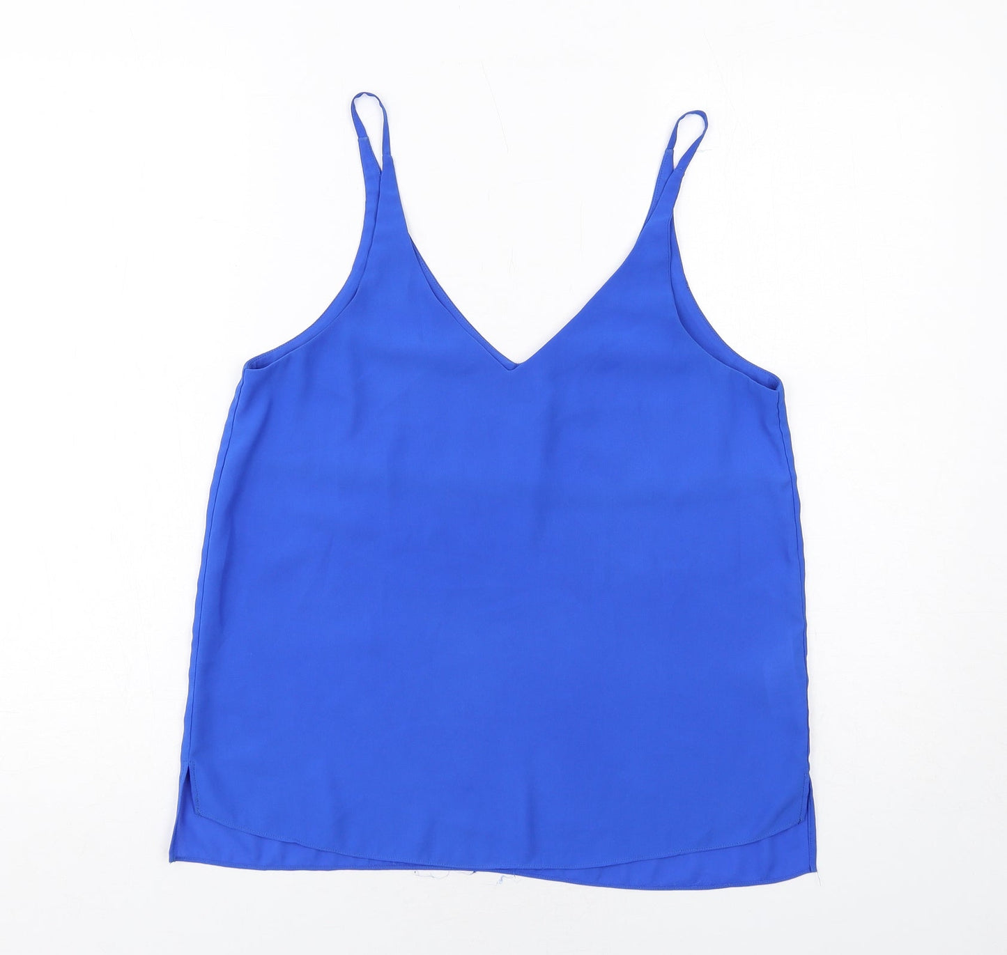 Womens UK Size 10 Topshop Blue Basic Tank