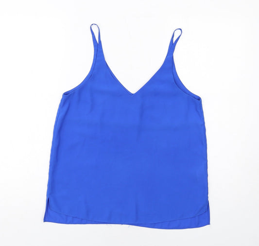 Womens UK Size 10 Topshop Blue Basic Tank