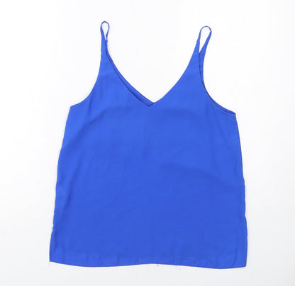 Womens UK Size 10 Topshop Blue Basic Tank
