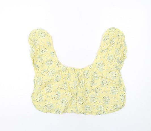 Womens UK Size 10 ASOS Yellow Cropped Tank