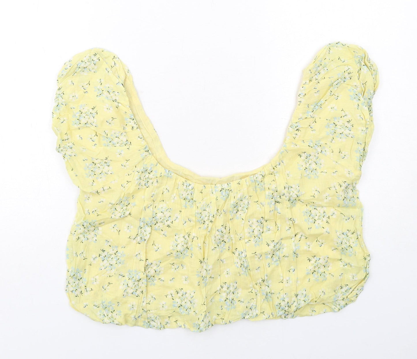 Womens UK Size 10 ASOS Yellow Cropped Tank