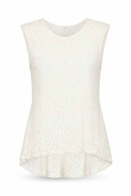 Womens UK Size 6 Miss Selfridge Ivory Basic Tank