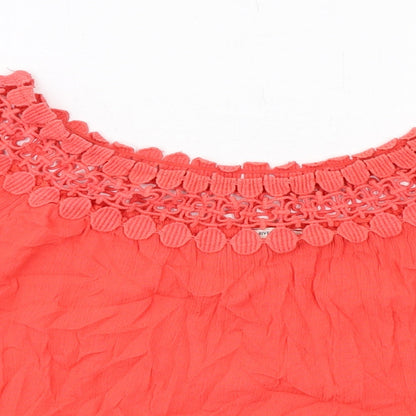 Womens UK Size 12 River Island Red Basic Blouse