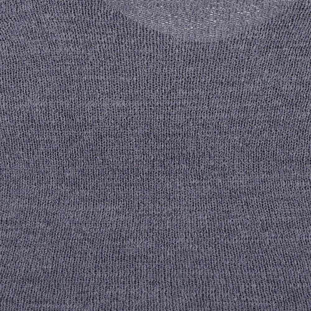 David Jones Womens Blue V-Neck Acrylic Pullover Jumper Size L