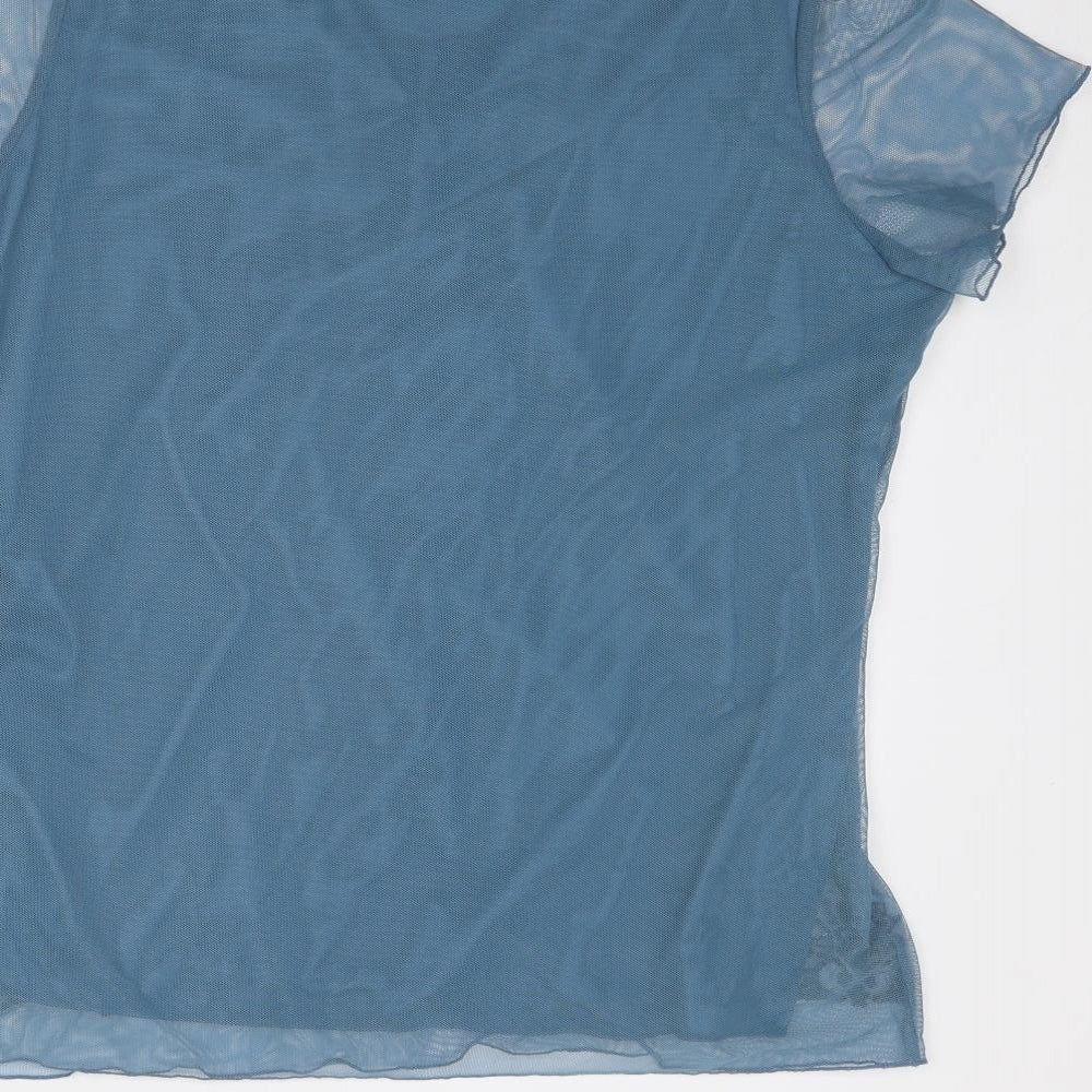 Womens UK Size 18 Anne Smith Blue Basic Blouse