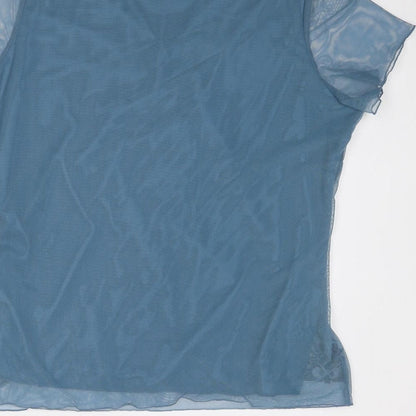 Womens UK Size 18 Anne Smith Blue Basic Blouse
