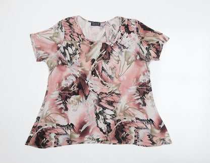 Womens UK Size 2XL Saloos Pink Basic Blouse