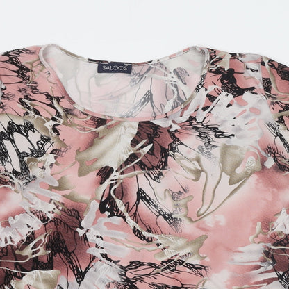 Womens UK Size 2XL Saloos Pink Basic Blouse