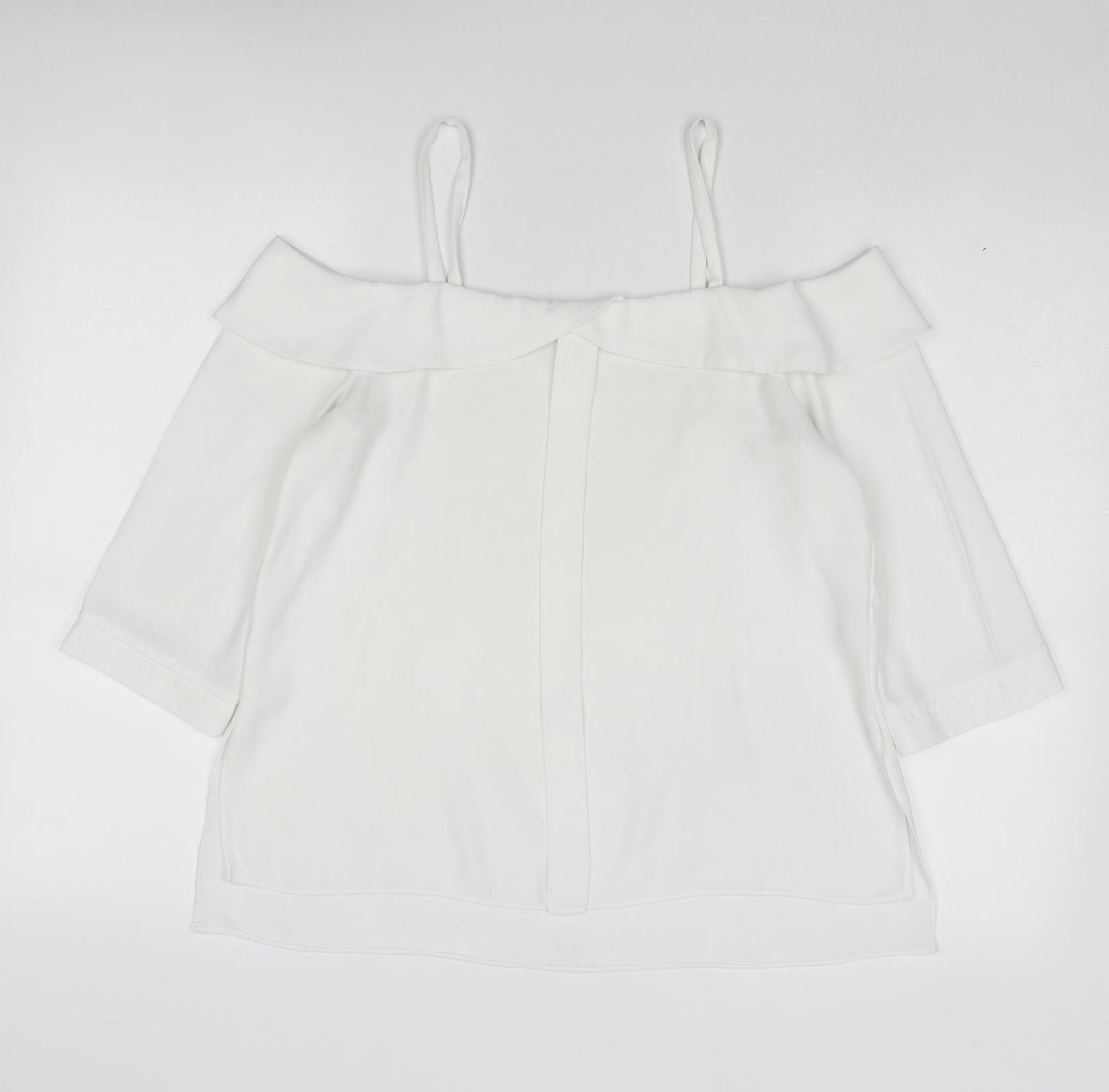 Womens UK Size 10 River Island White Basic Blouse