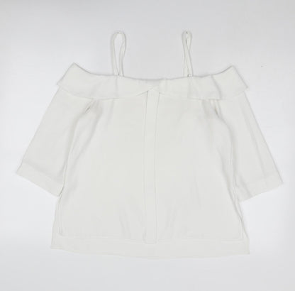 Womens UK Size 10 River Island White Basic Blouse