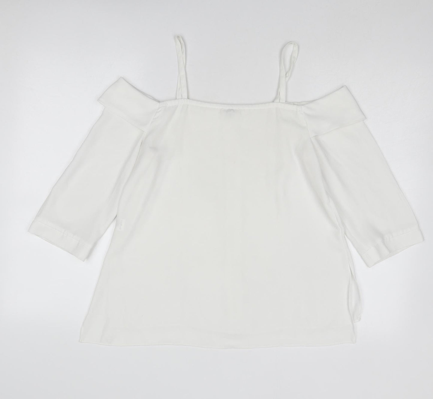 Womens UK Size 10 River Island White Basic Blouse