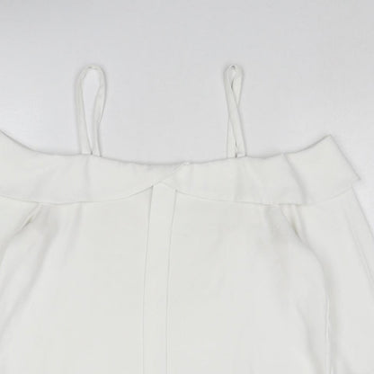 Womens UK Size 10 River Island White Basic Blouse