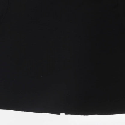 Womens UK Size 18 New Look Black Basic Button-Up