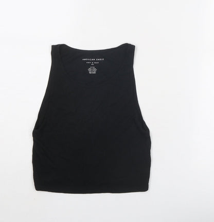 Womens UK Size S American Eagle Black Basic Tank