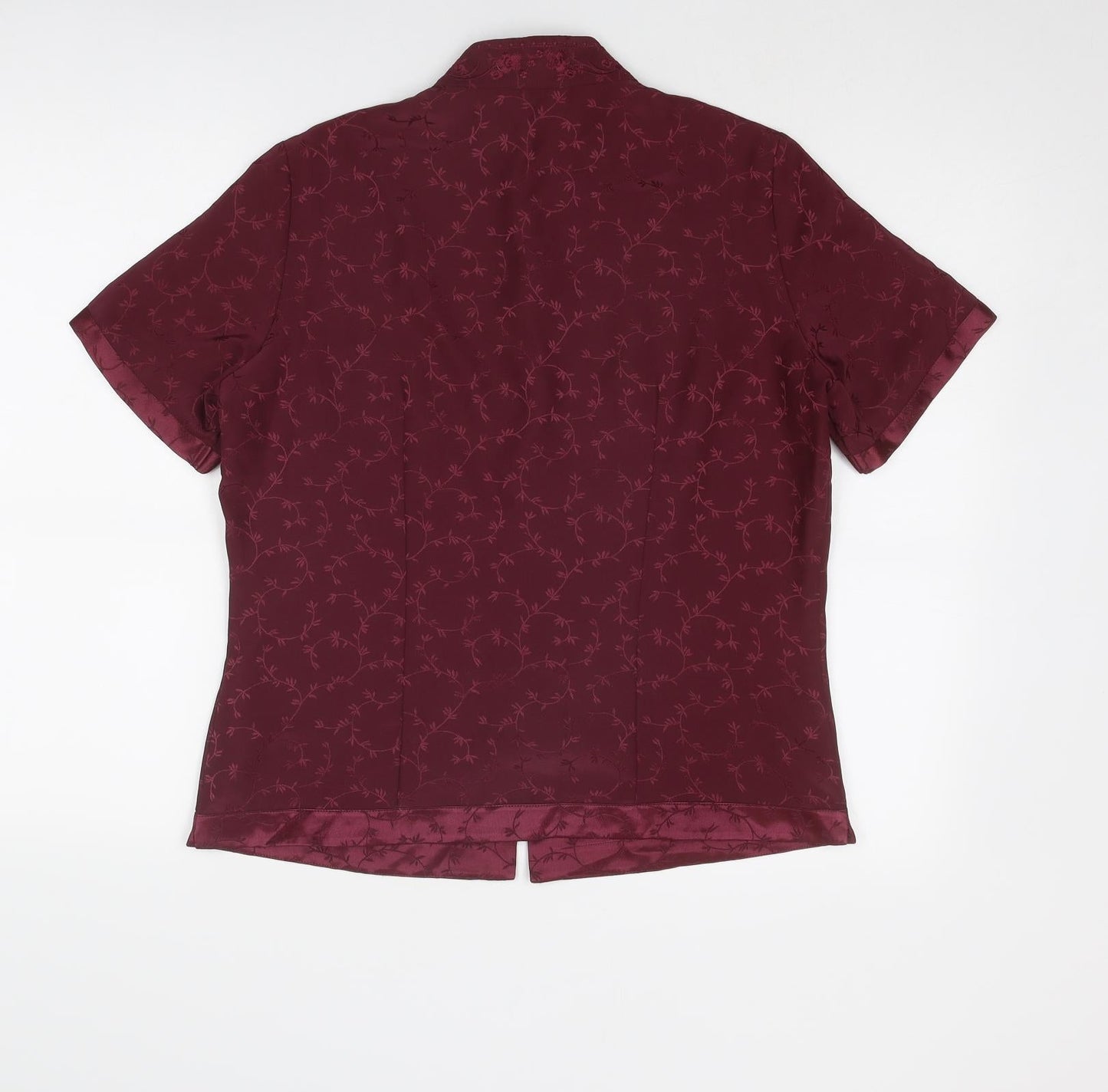 Womens UK Size 12 Marks and Spencer Purple Basic Button-Up
