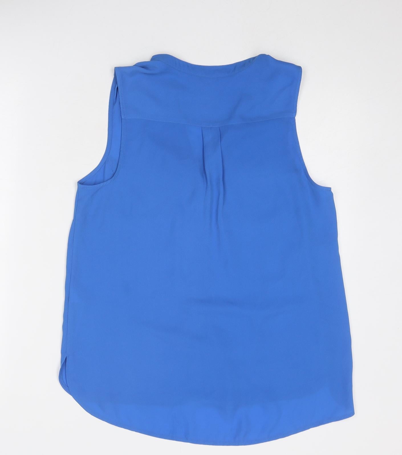 Womens UK Size 10 New Look Blue Basic Button-Up