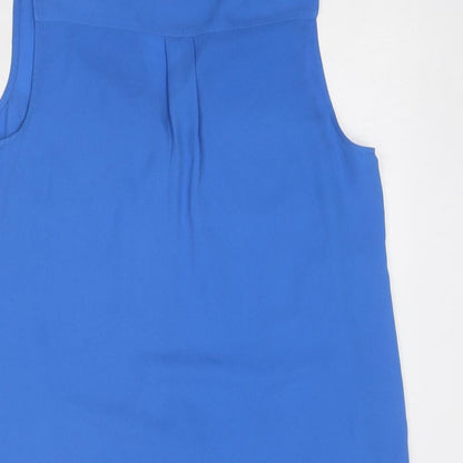 Womens UK Size 10 New Look Blue Basic Button-Up