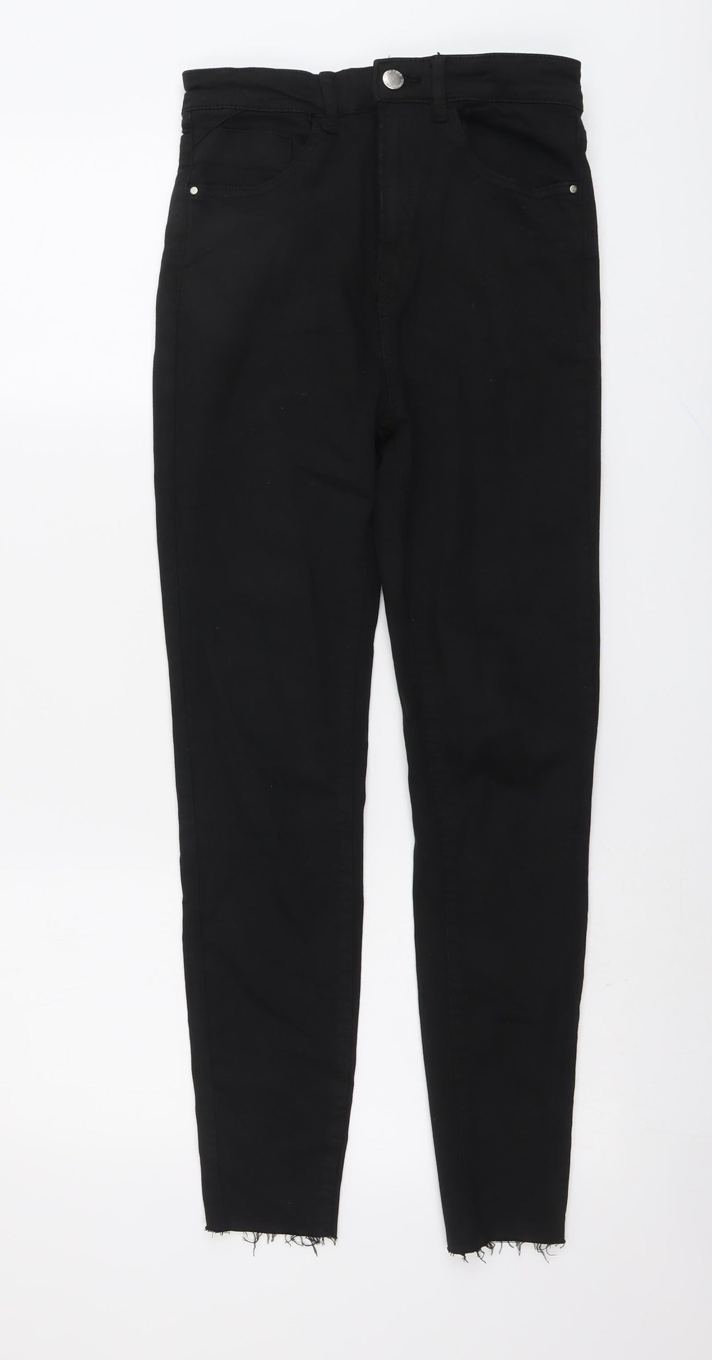 Womens UK Size 8 Stradivarius Regular Fit Skinny Black Jeans