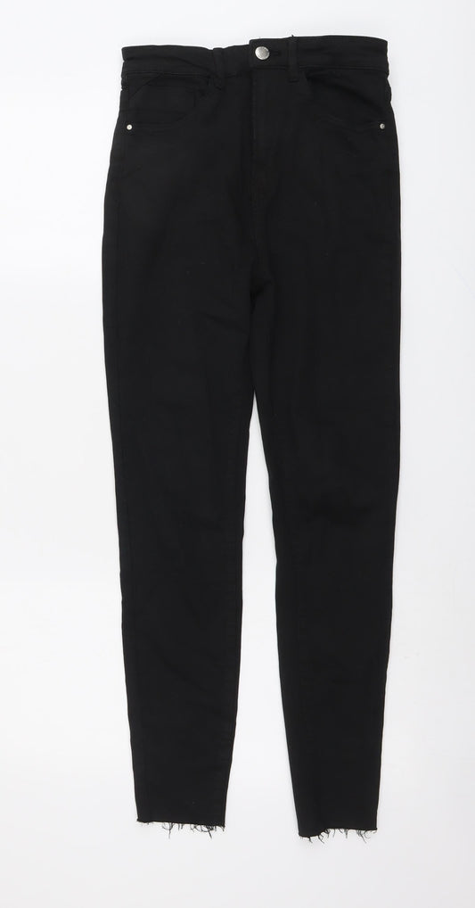 Womens UK Size 8 Stradivarius Regular Fit Skinny Black Jeans