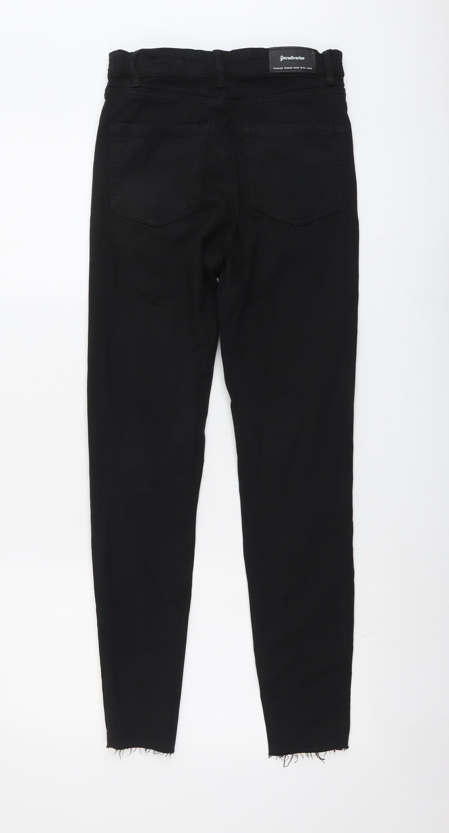 Womens UK Size 8 Stradivarius Regular Fit Skinny Black Jeans