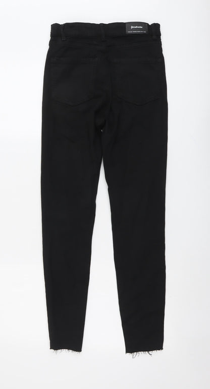Womens UK Size 8 Stradivarius Regular Fit Skinny Black Jeans