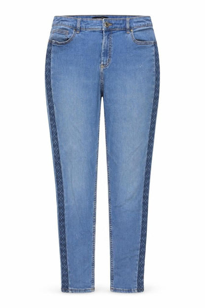 Per Una Womens Blue Cotton Skinny Jeans Size 14 L27 in Regular Button