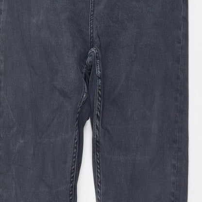 Topshop Womens Blue Cotton Skinny Jeans Size 28 in L31 in Regular Button