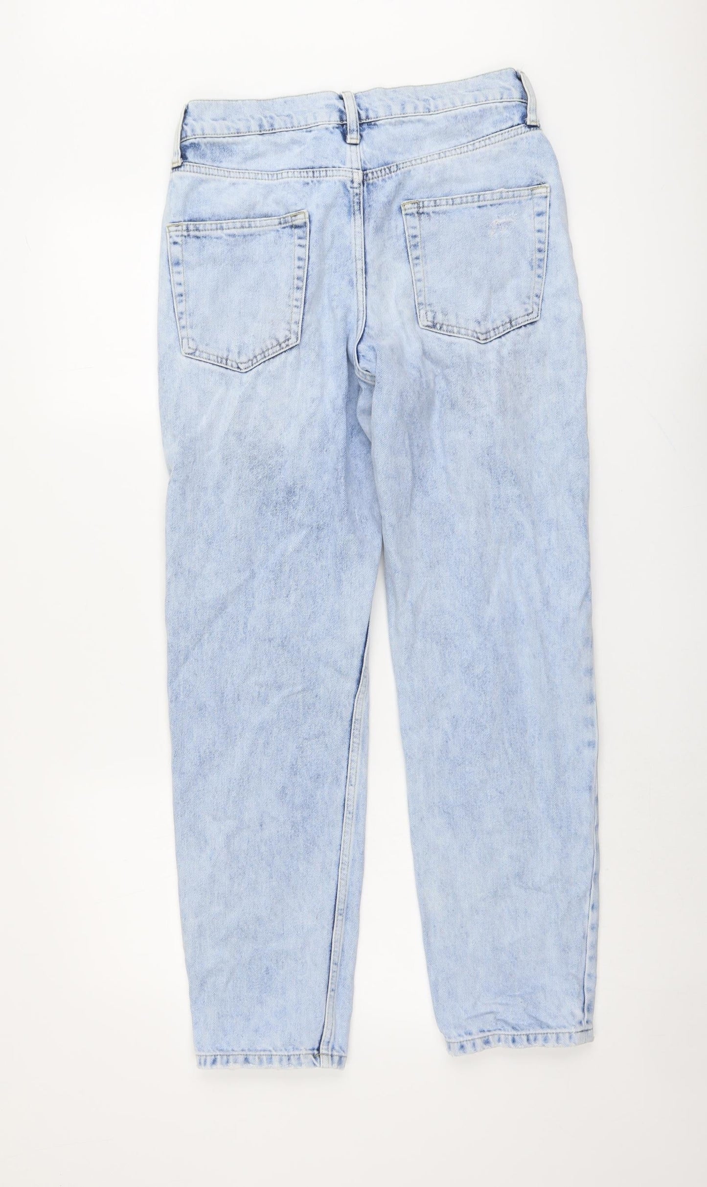 Mens UK Size 28 in Topman Regular Fit Straight Blue Jeans