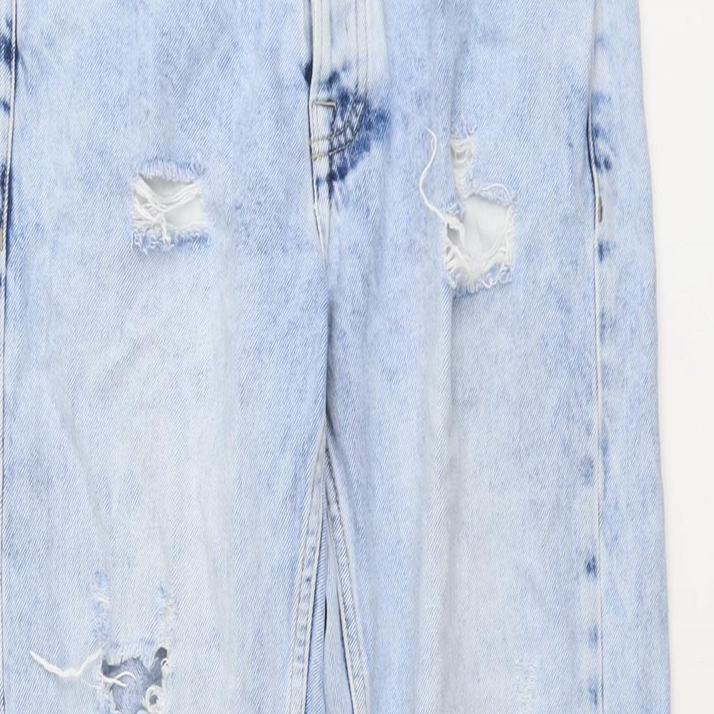 Mens UK Size 28 in Topman Regular Fit Straight Blue Jeans