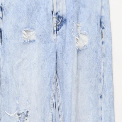 Mens UK Size 28 in Topman Regular Fit Straight Blue Jeans