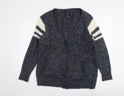 Womens UK Size M FOREVER 21 Blue Cardigan Jumper