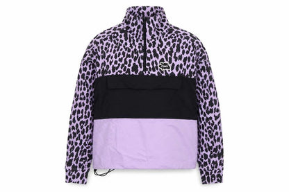 Colourwear Womens Purple Animal Print Cotton Pullover Sweatshirt Size S Zip - Leopard Pattern