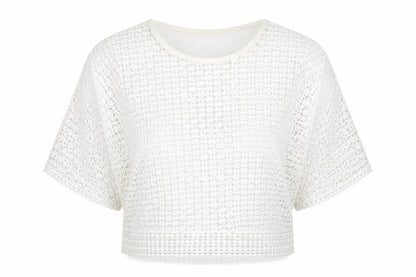 Womens UK Size XL Fashion White Basic Blouse