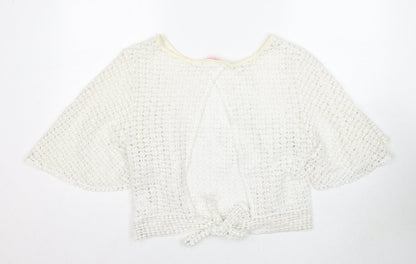 Womens UK Size XL Fashion White Basic Blouse