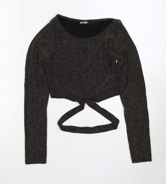 Womens UK Size 8 Missguided Gold Pullover Jumper