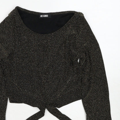 Womens UK Size 8 Missguided Gold Pullover Jumper
