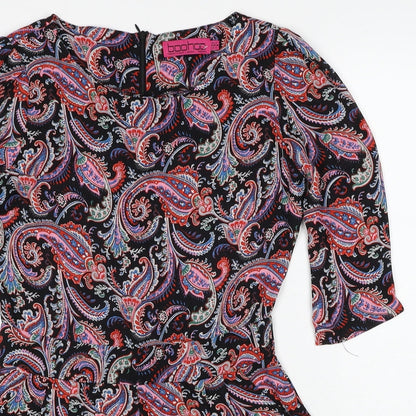 Boohoo Womens Multicoloured Paisley Polyester Playsuit One-Piece Size 8 Zip