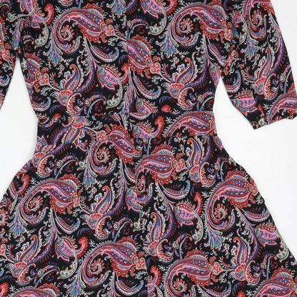 Boohoo Womens Multicoloured Paisley Polyester Playsuit One-Piece Size 8 Zip