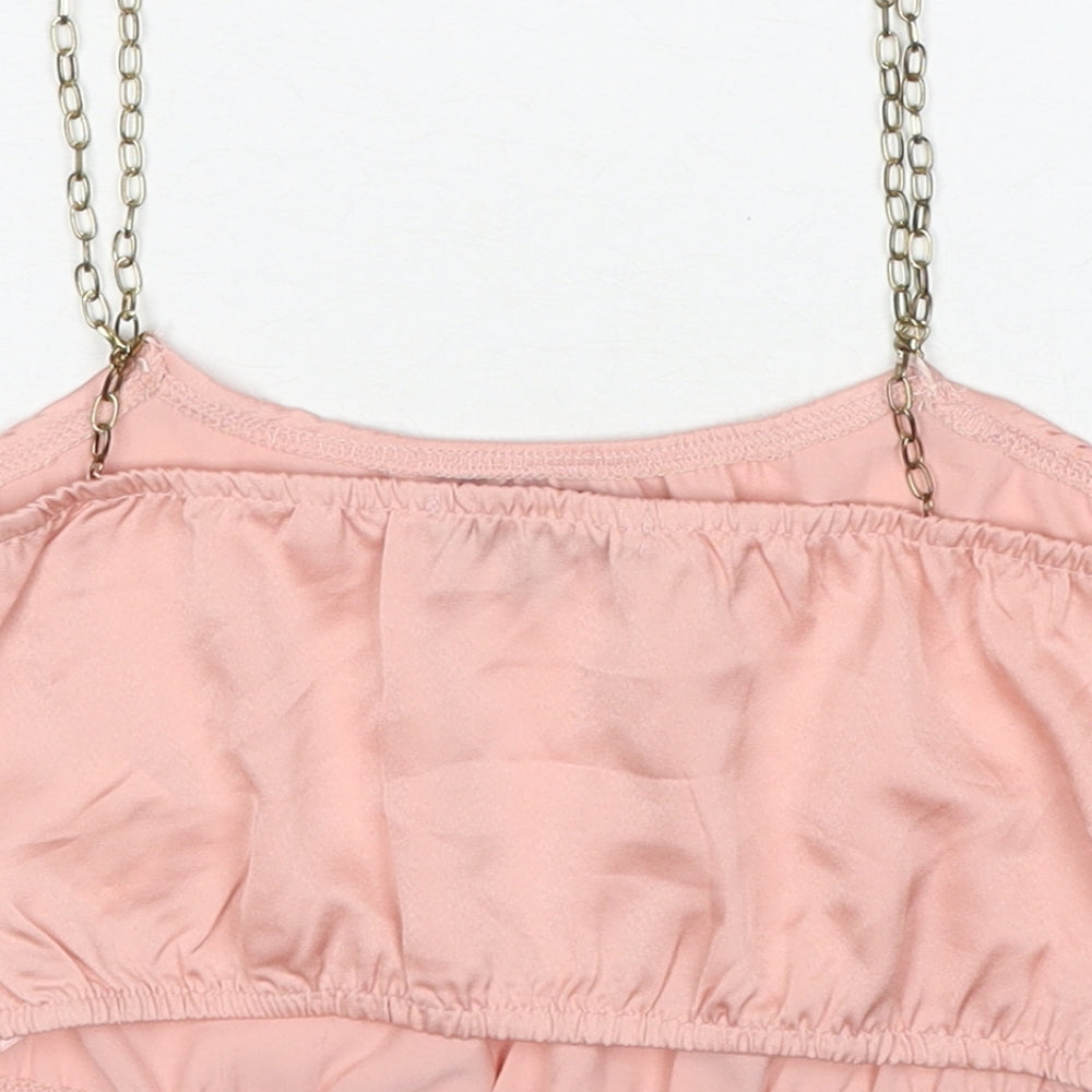 Womens UK Size 6 Missguided Pink Cropped Tank