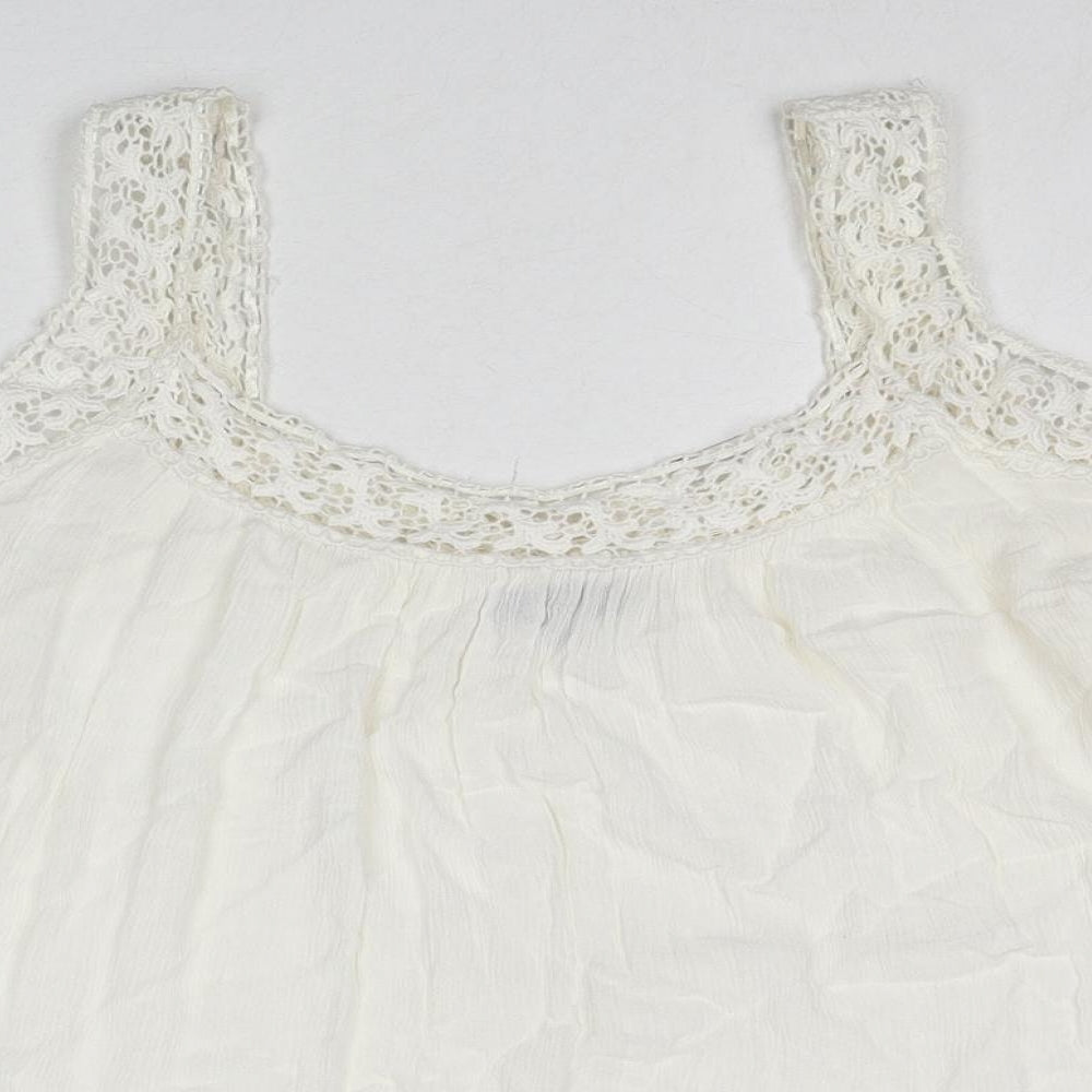 Womens UK Size 12 New Look White Basic Blouse