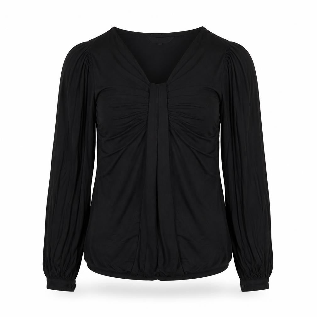 Womens UK Size 10 Debenhams Black Basic Blouse
